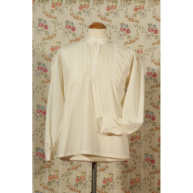 Camisa bordada cruda liquidación