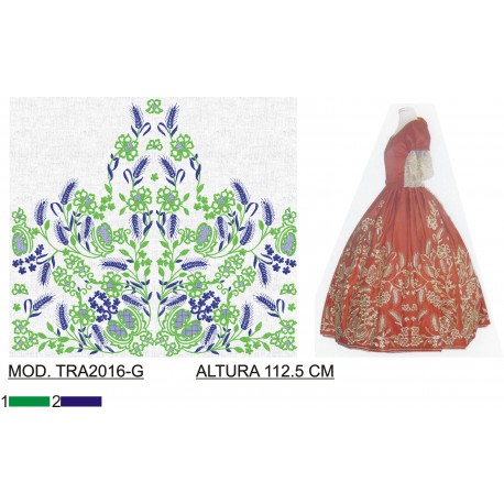 BORDADO CON TEJIDO AMPLIADO TRA2016-G