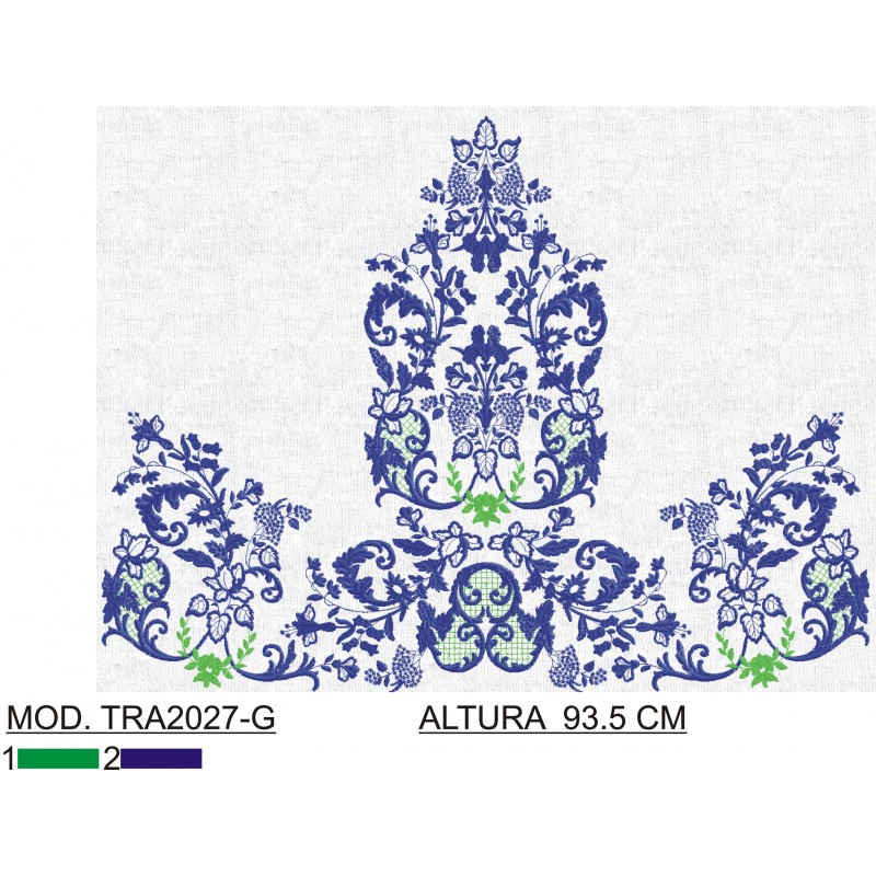 BORDADO SIN TEJIDO AMPLIADO TRA2027-G