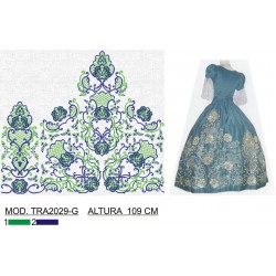 BORDADO SIN TEJIDO AMPLIADO TRA2029-G