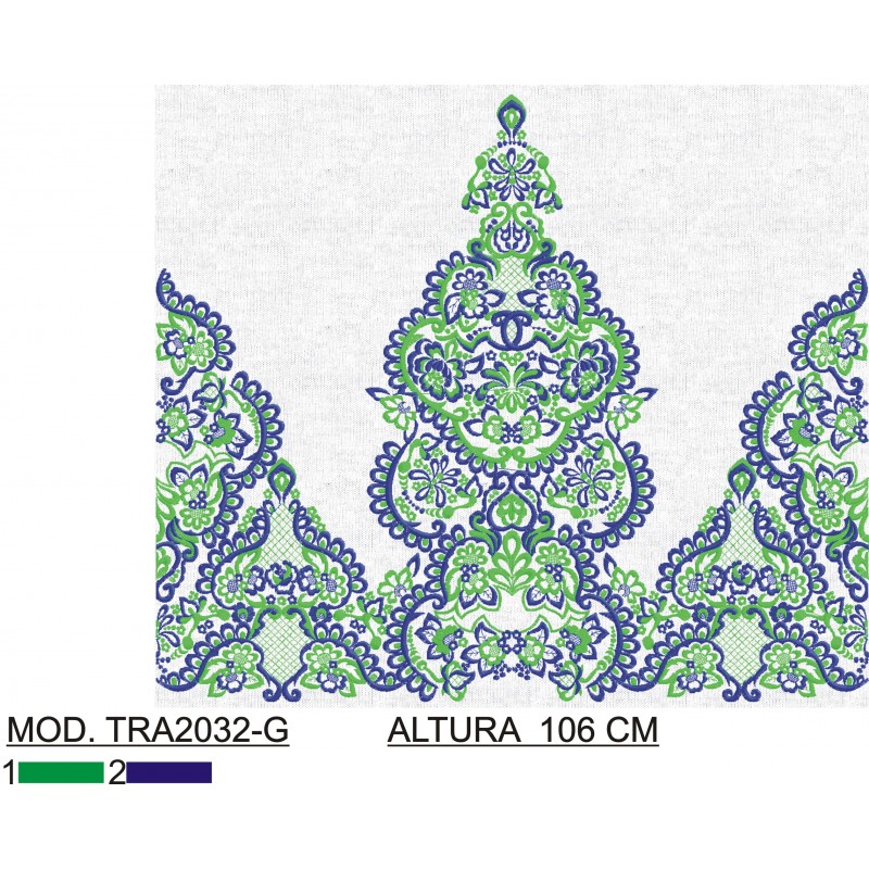 BORDADO CON TEJIDO AMPLIADO TRA2032-G