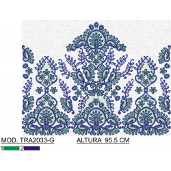 BORDADO CON TEJIDO AMPLIADO TRA2033-G