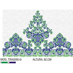 BORDADO CON TEJIDO AMPLIADO TRA2050-G