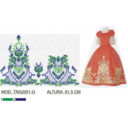 BORDADO SIN TEJIDO AMPLIADO TRA2051-G