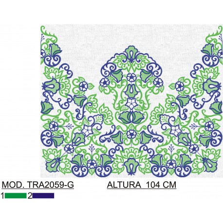 BORDADO SIN TEJIDO AMPLIADO TRA2059-G