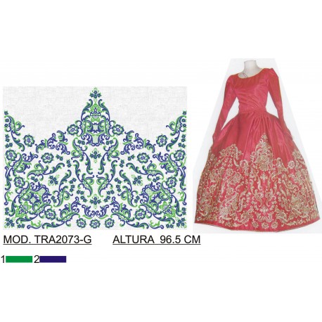 BORDADO SIN TEJIDO AMPLIADO TRA2073-G