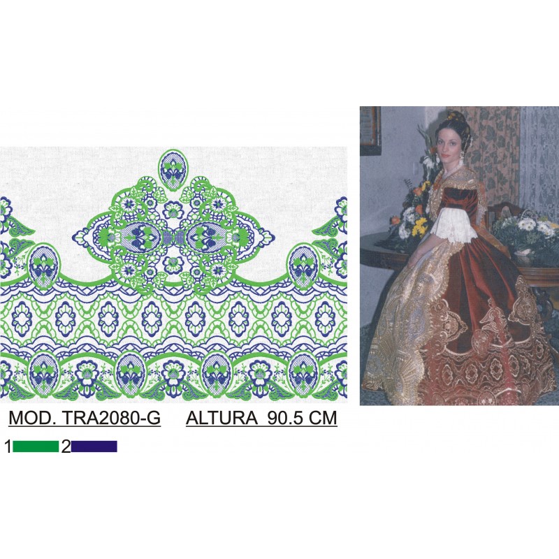 BORDADO CON TEJIDO AMPLIADO TRA2080-G