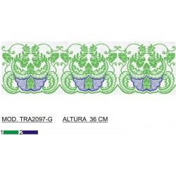 BORDADO SIN TEJIDO AMPLIADO TRA2097-G