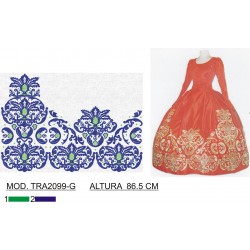 BORDADO CON TEJIDO AMPLIADO TRA2099-G