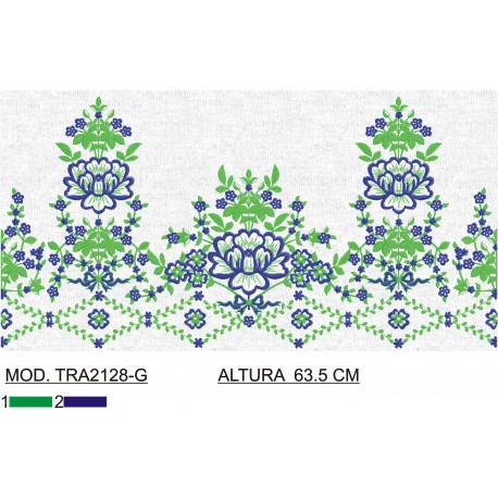 BORDADO CON TEJIDO AMPLIADO TRA2128-G