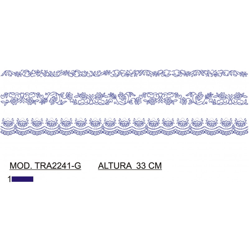 BORDADO SIN TEJIDO AMPLIADO TRA2241-G