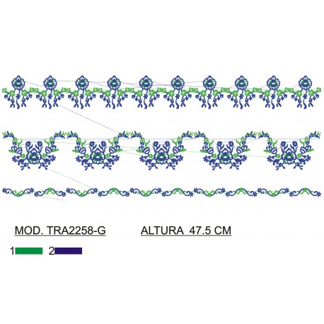 BORDADO SIN TEJIDO AMPLIADO TRA2258-G