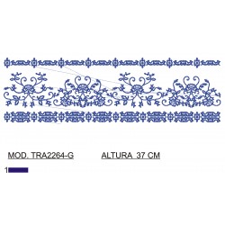 BORDADO CON TEJIDO AMPLIADO TRA2264-G