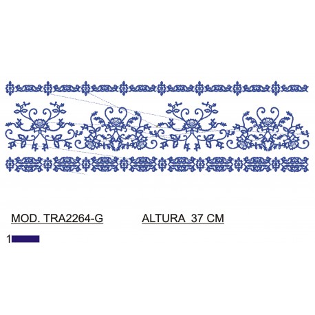 BORDADO SIN TEJIDO AMPLIADO TRA2264-G