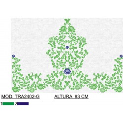 BORDADO CON TEJIDO AMPLIADO TRA2402-G