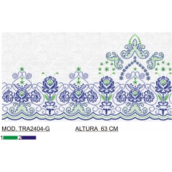 BORDADO CON TEJIDO AMPLIADO TRA2404-G