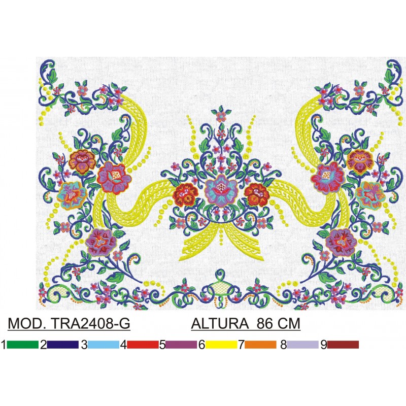 BORDADO CON TEJIDO AMPLIADO TRA2408-G