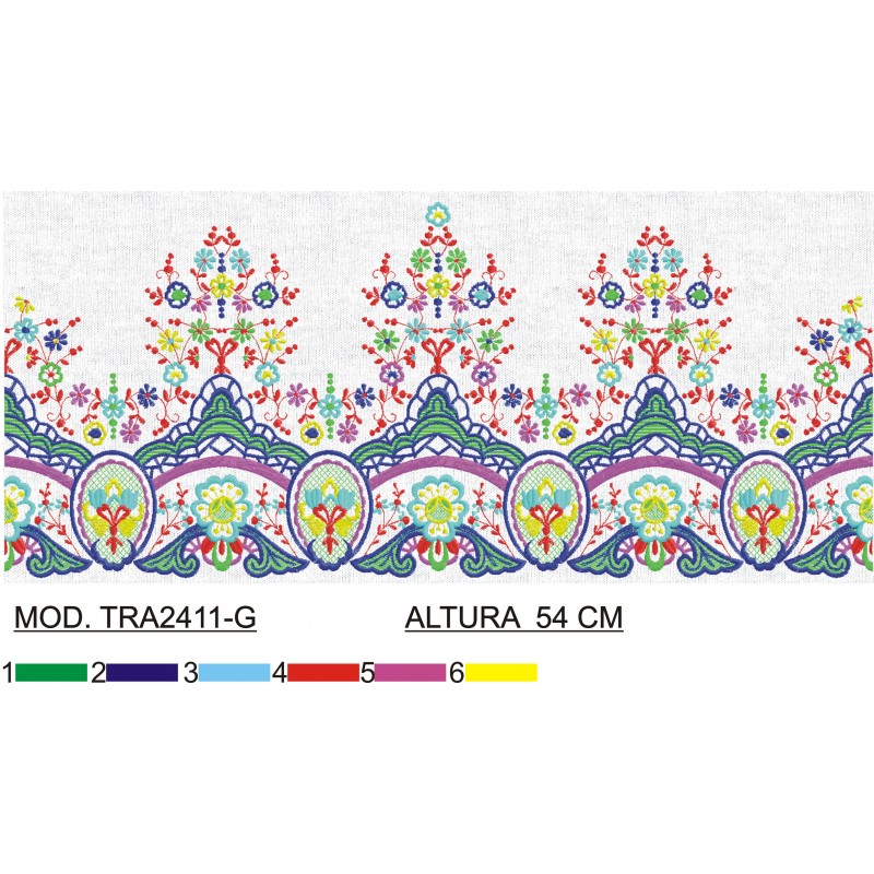 BORDADO SIN TEJIDO AMPLIADO TRA2411-G