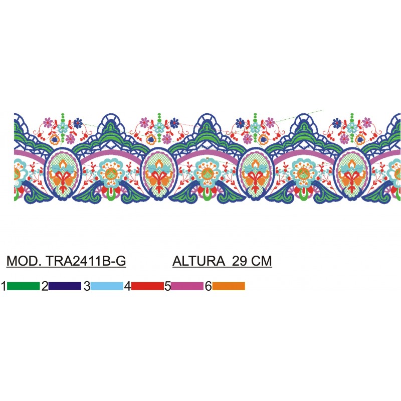 BORDADO SIN TEJIDO AMPLIADO TRA2411B-G