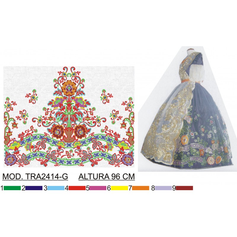 BORDADO SIN TEJIDO AMPLIADO TRA2414-G