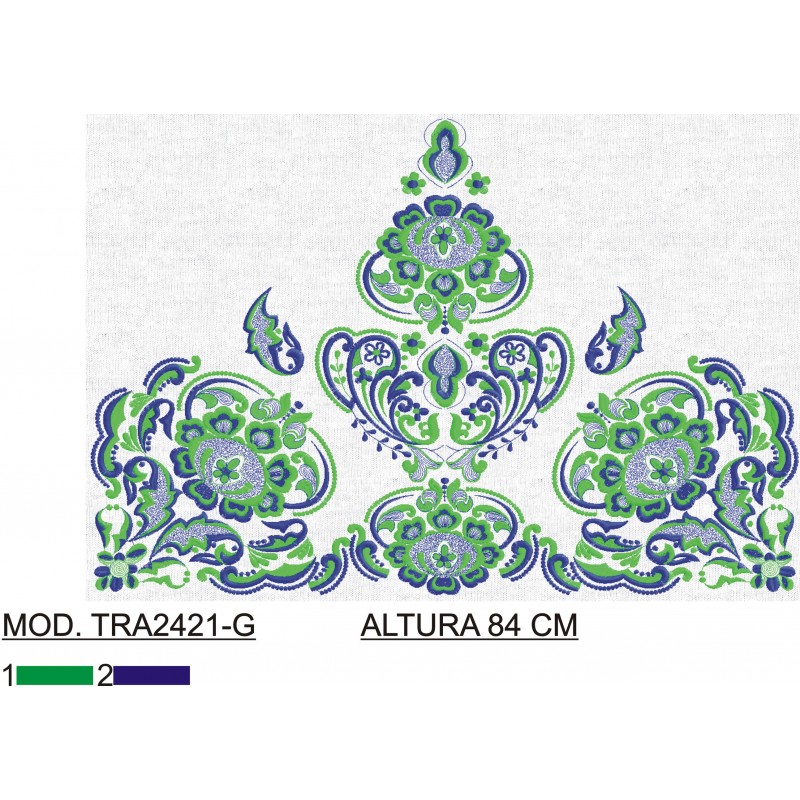 BORDADO SIN TEJIDO AMPLIADO TRA2421-G