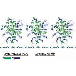BORDADO CON TEJIDO AMPLIADO TRA2422B-G
