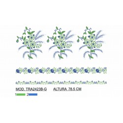BORDADO CON TEJIDO AMPLIADO TRA2423B-G