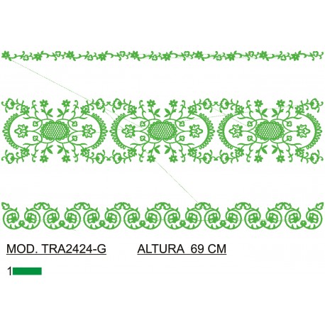 BORDADO CON TEJIDO AMPLIADO TRA2424-G