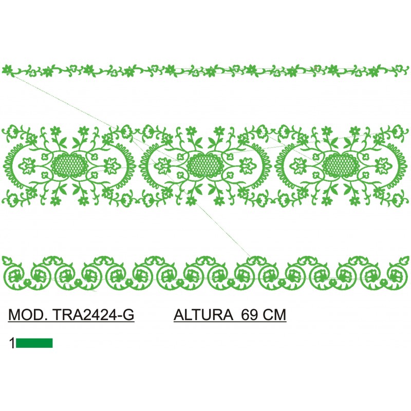 BORDADO CON TEJIDO AMPLIADO TRA2424-G