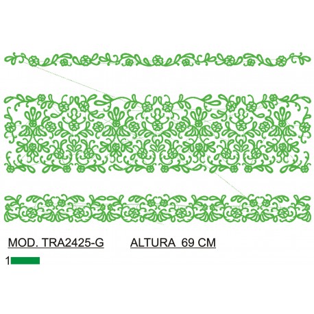 BORDADO CON TEJIDO AMPLIADO TRA2425-G
