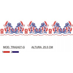 BORDADO CON TEJIDO AMPLIADO TRA2427-G
