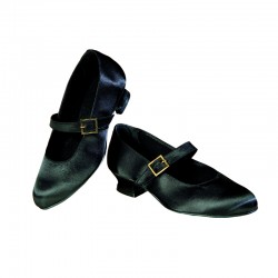 Zapatos en raso negro