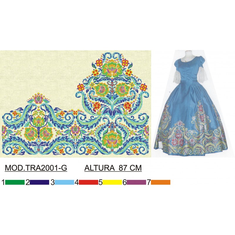 BORDADO CON TEJIDO AMPLIADO TRA2001-G