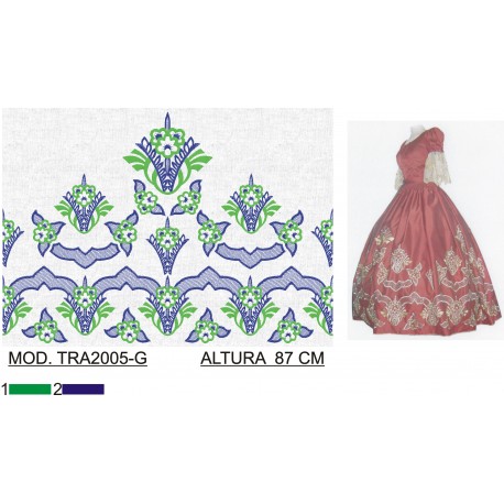 BORDADO CON TEJIDO AMPLIADO TRA2005-G
