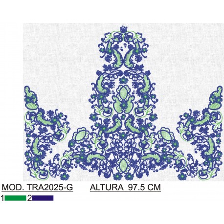 BORDADO SIN TEJIDO AMPLIADO TRA2025-G