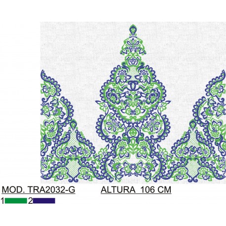 BORDADO SIN TEJIDO AMPLIADO TRA2032-G