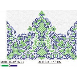 BORDADO CON TEJIDO AMPLIADO TRA2037-G