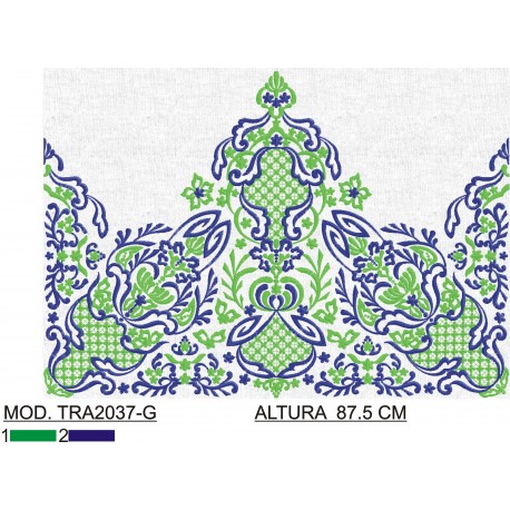 BORDADO SIN TEJIDO AMPLIADO TRA2037-G