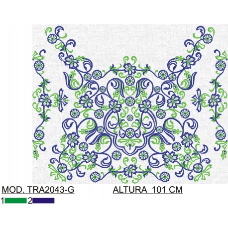 BORDADO SIN TEJIDO AMPLIADO TRA2043-G