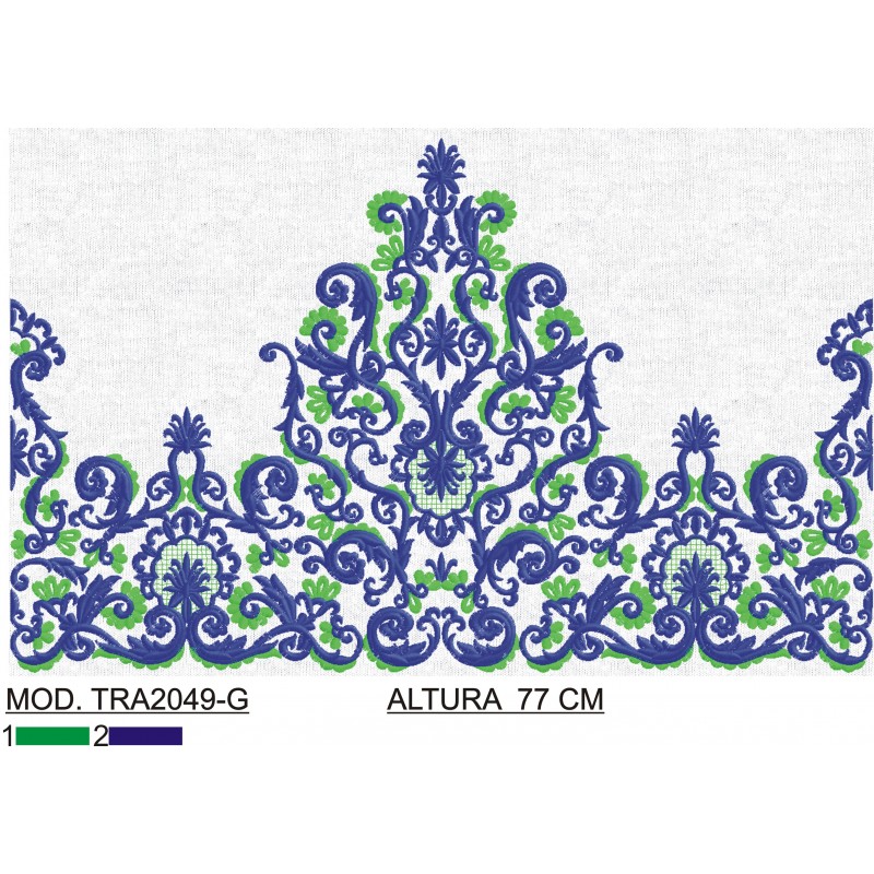 BORDADO CON TEJIDO AMPLIADO TRA2049-G