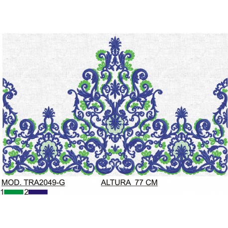 BORDADO SIN TEJIDO AMPLIADO TRA2049-G