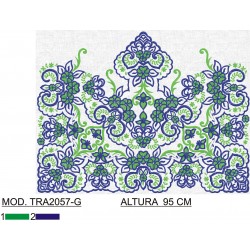 BORDADO CON TEJIDO AMPLIADO TRA2057-G