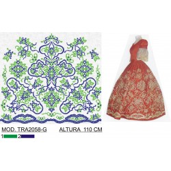 BORDADO SIN TEJIDO AMPLIADO TRA2058-G