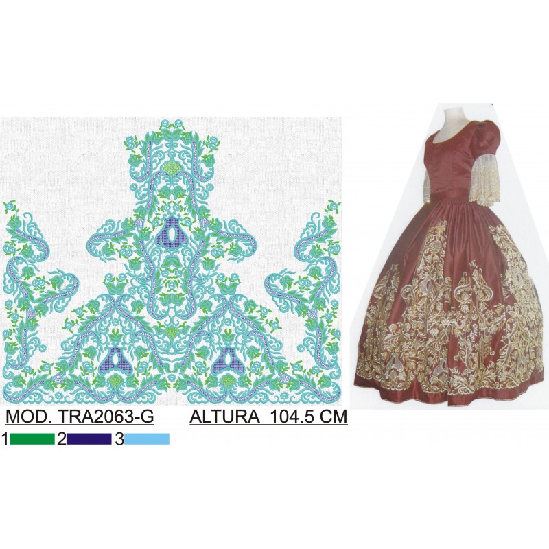 BORDADO SIN TEJIDO AMPLIADO TRA2063-G