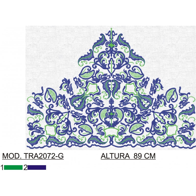 BORDADO CON TEJIDO AMPLIADO TRA2072-G