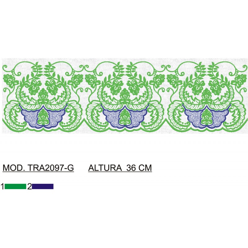 BORDADO CON TEJIDO AMPLIADO TRA2097-G