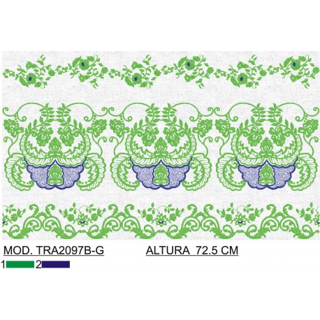 BORDADO CON TEJIDO AMPLIADO TRA2097B-G