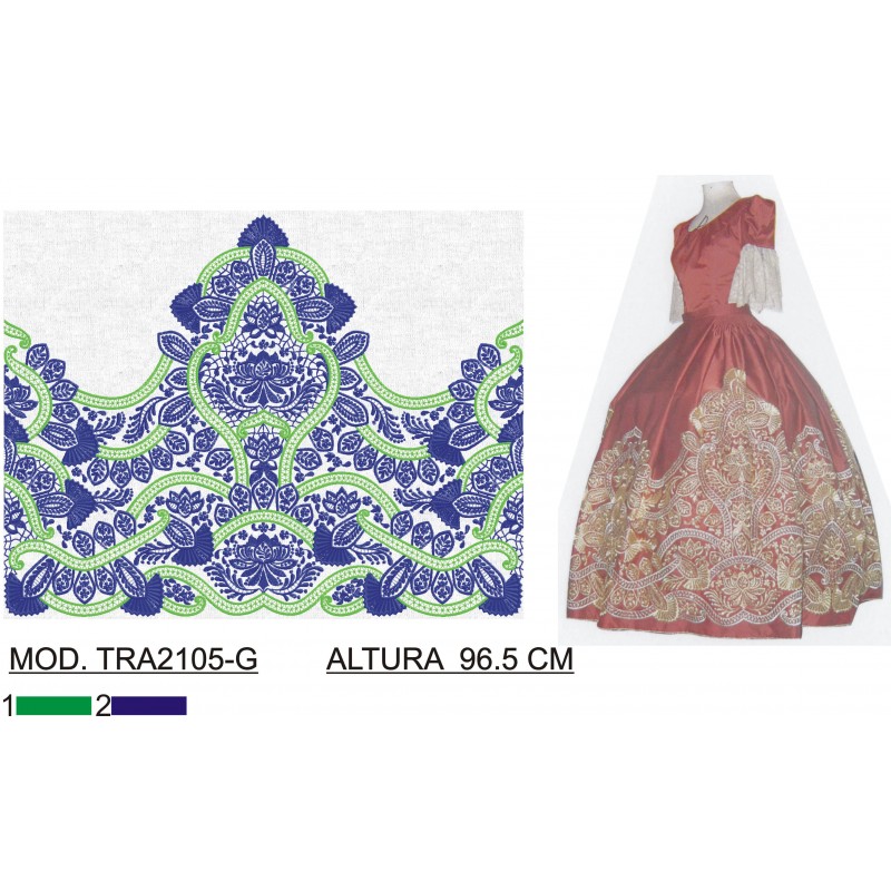 BORDADO SIN TEJIDO AMPLIADO TRA2105-G