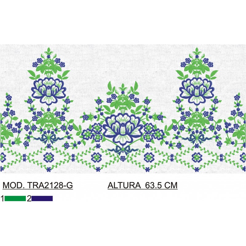 BORDADO CON TEJIDO AMPLIADO TRA2128-G