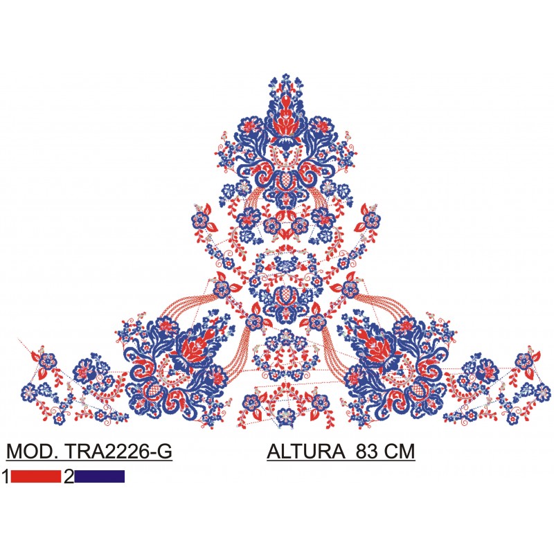 BORDADO SIN TEJIDO AMPLIADO TRA2226-G